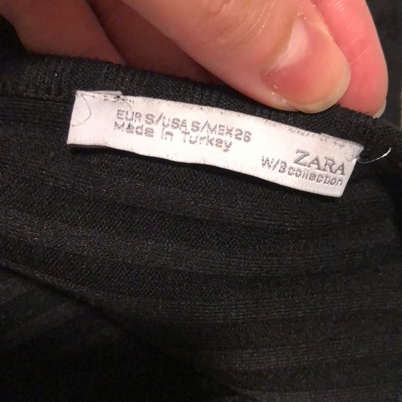 Zara Black Ribbed Bodysuit - Picture 7 of 9